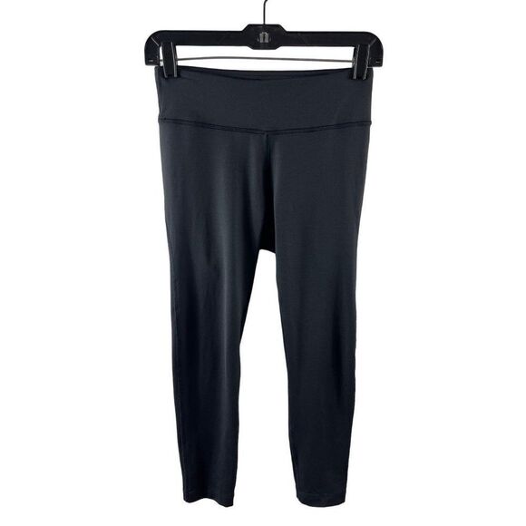 Outdoor Voices TechSweat Crop Flex Mid-Rise Leggings Size Small Black Athletic - Picture 1 of 8